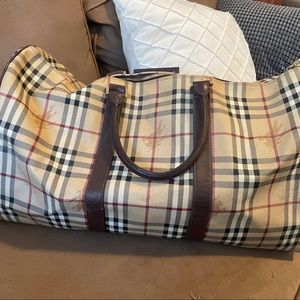 Burberry duffle bag!